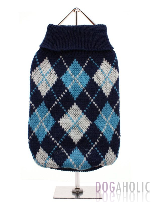 Blue Argyle Sweater