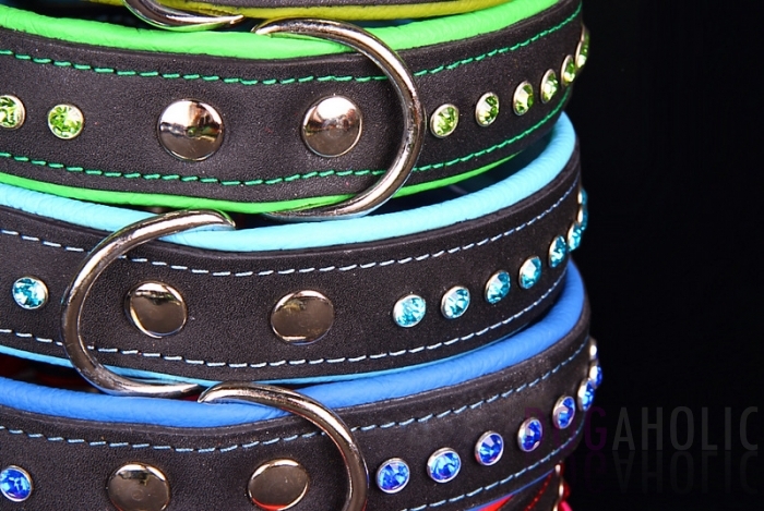 High Quality Leather Collar with Diamantes