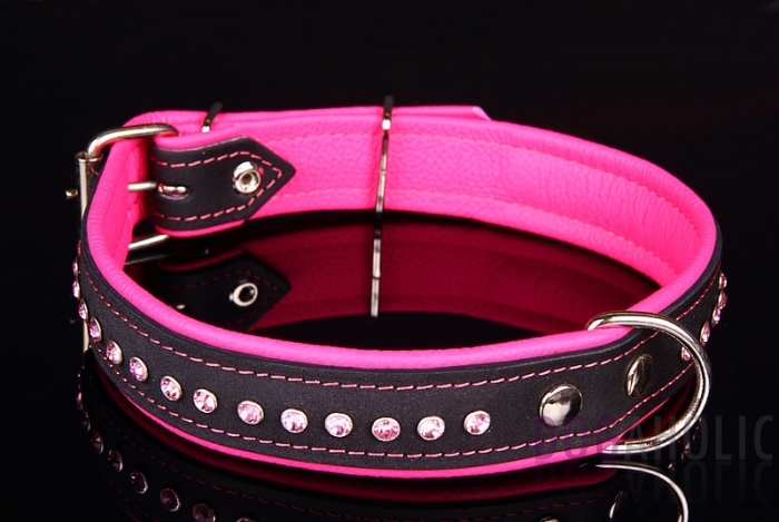 High Quality Leather Collar with Diamantes