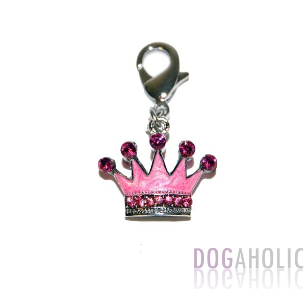 Pink Crown D Ring Charm