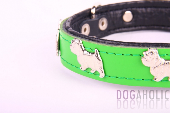 Terrier Leather Dog Collar