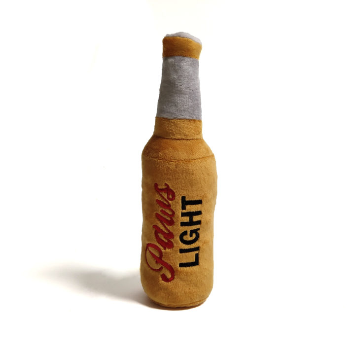 Paws Light Beer Bottle Plush Dog Toy